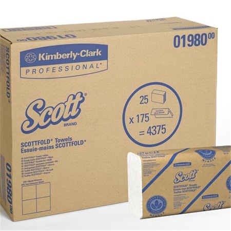 Kimberly-Clark KCC 01980 Scottfold Twl White 25/175 Sht